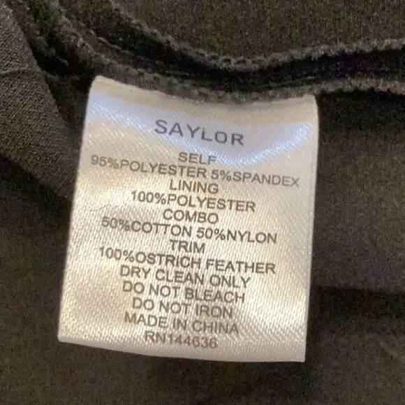 NWT Anthropologie SAYLOR Jane Feathers Strapless Jumpsuit Black Sz 16 - Picture 13 of 14